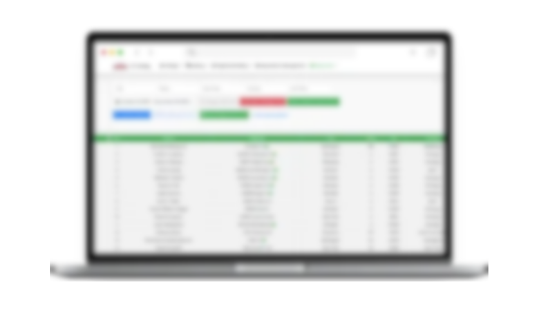 Blurred generic dashboard
